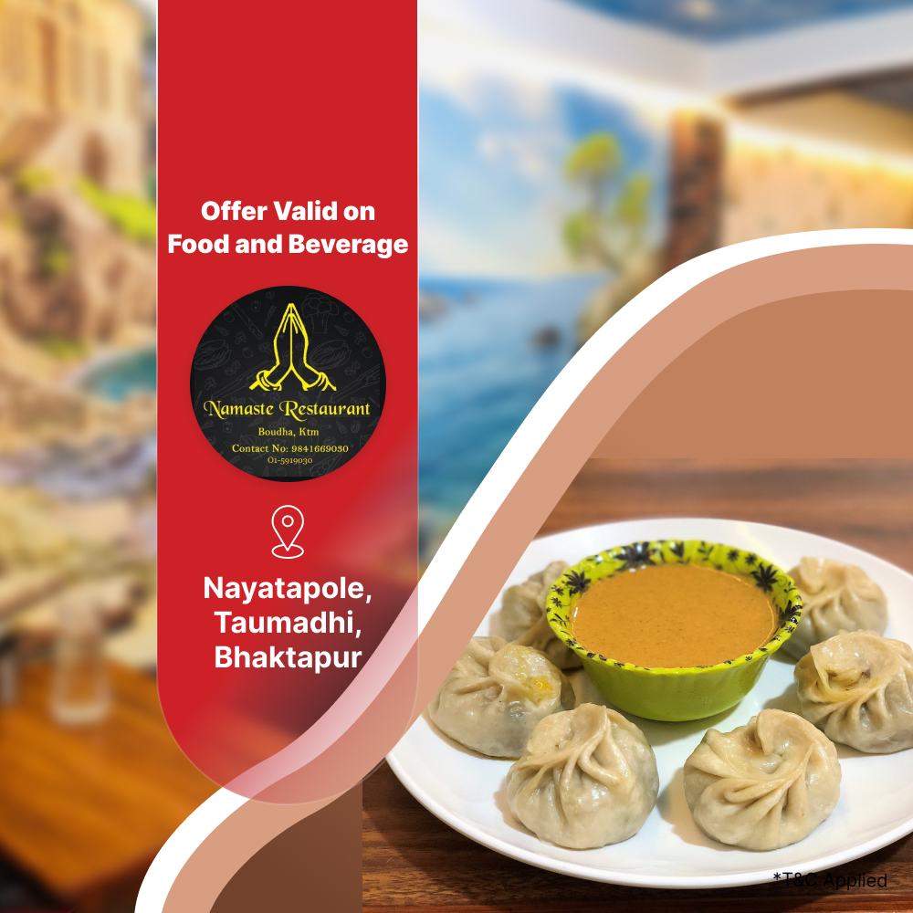 15% off on food & beverage at Namaste Restaurant